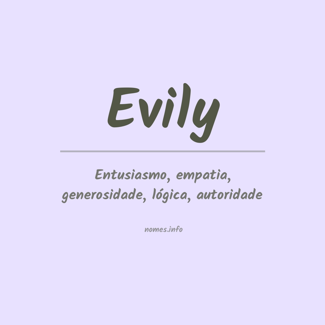 Significado do nome Evily