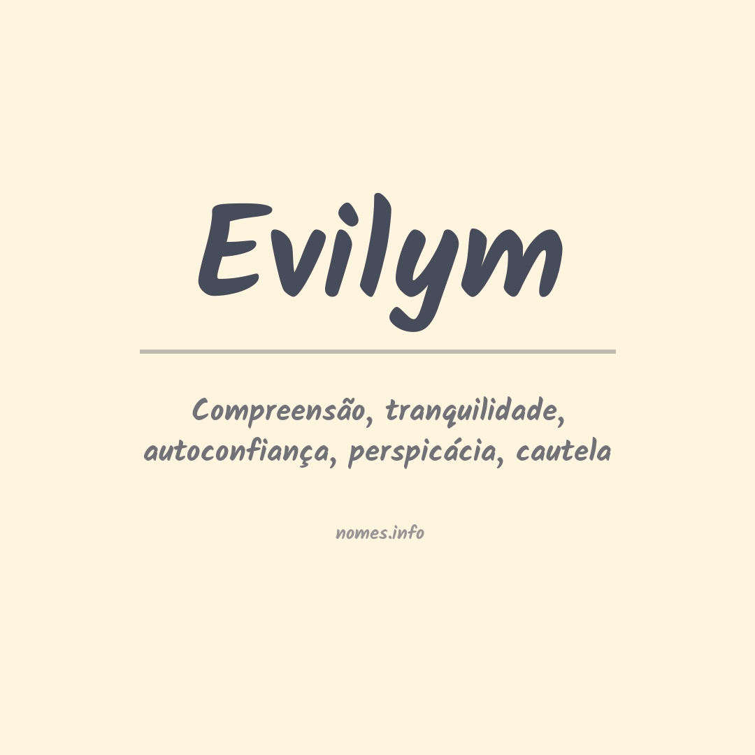 Significado do nome Evilym