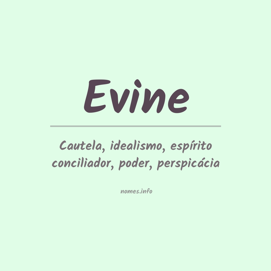 Significado do nome Evine