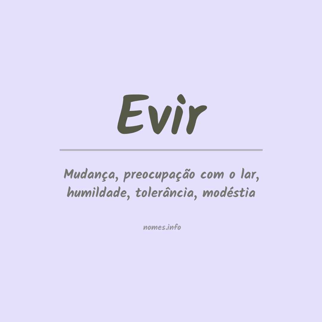 Significado do nome Evir