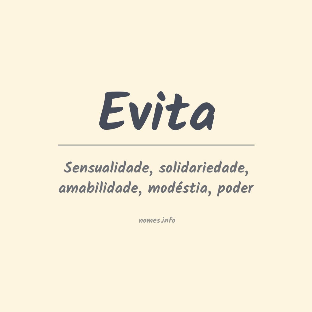Significado do nome Evita