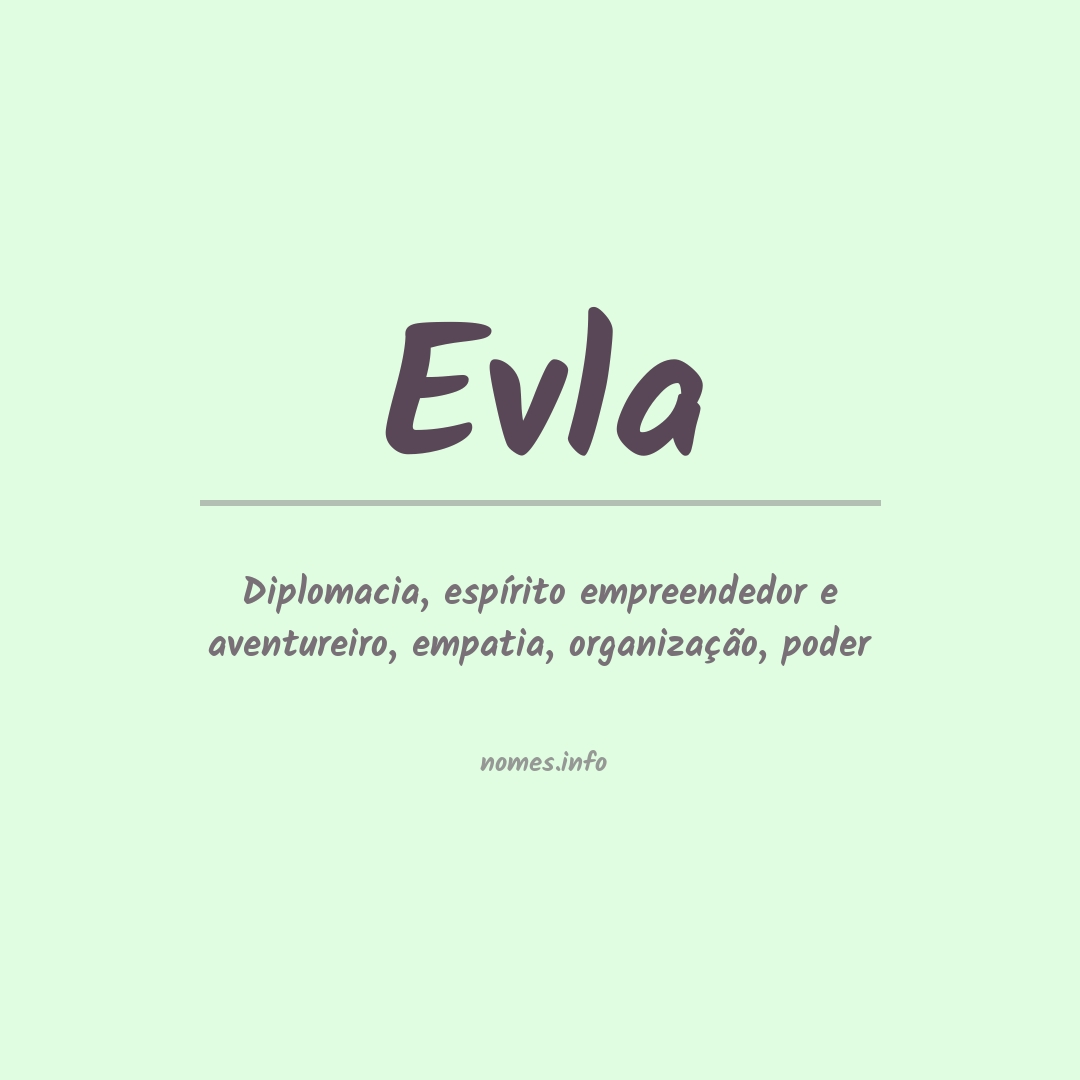 Significado do nome Evla