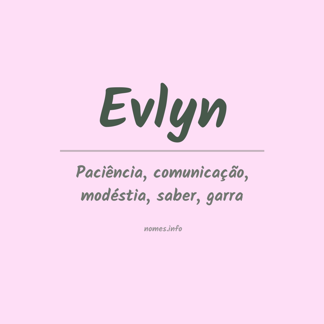 Significado do nome Evlyn