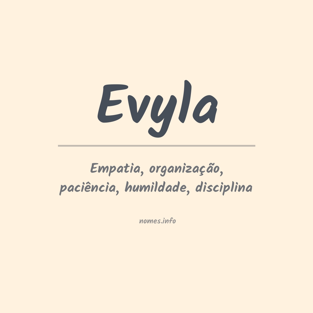 Significado do nome Evyla