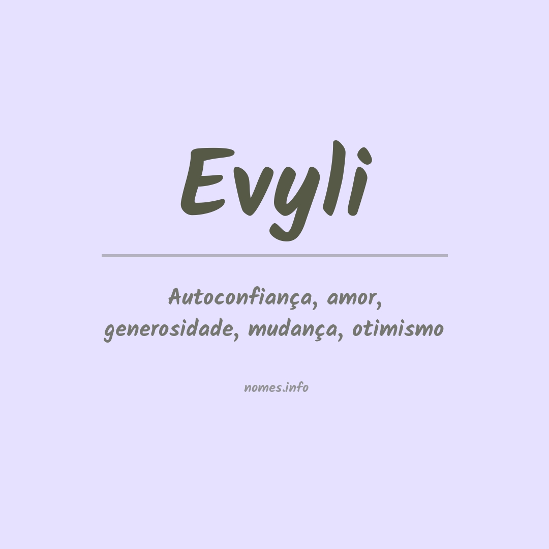 Significado do nome Evyli