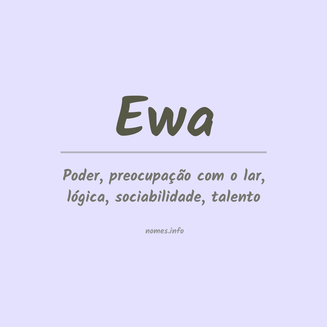 Significado do nome Ewa