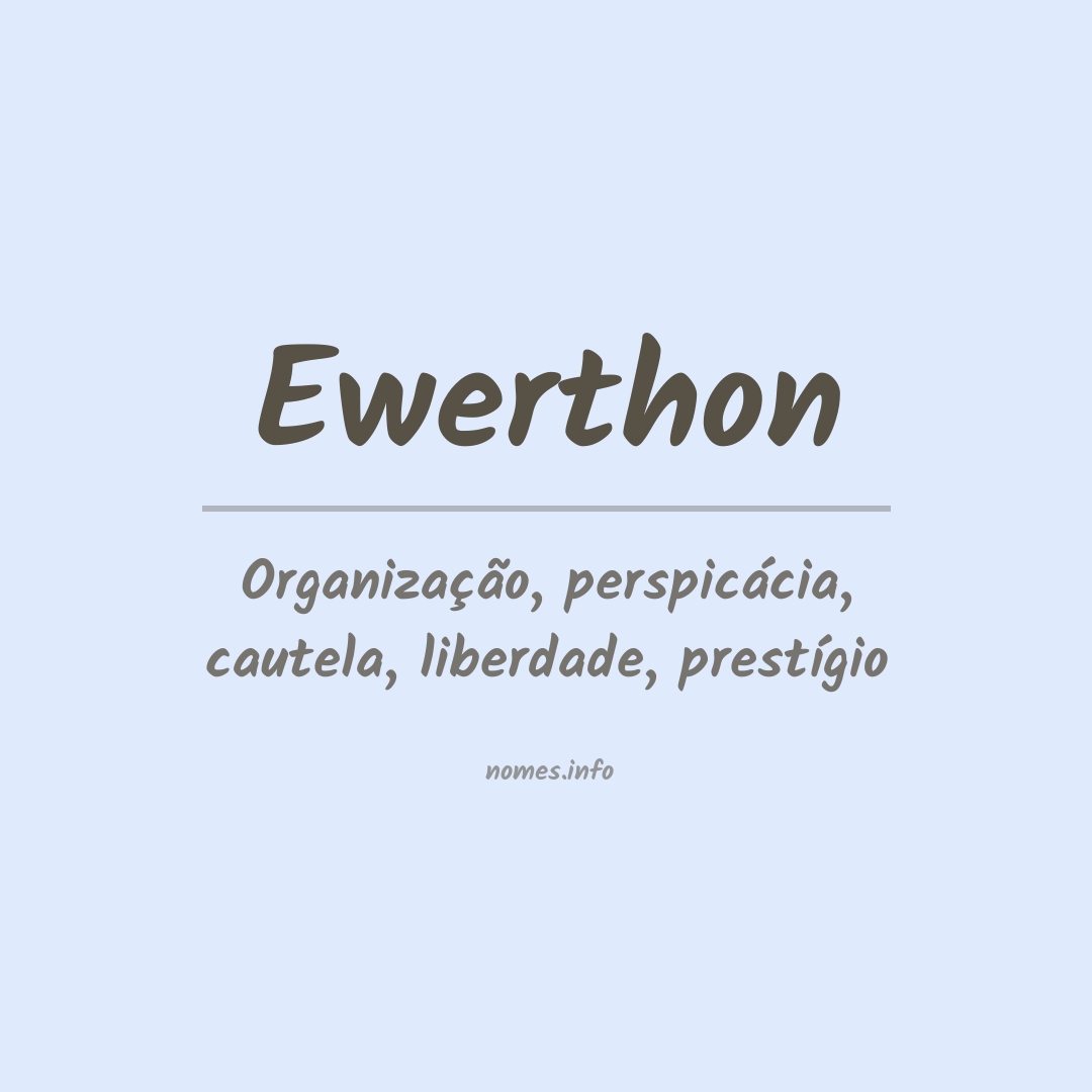 Significado do nome Ewerthon