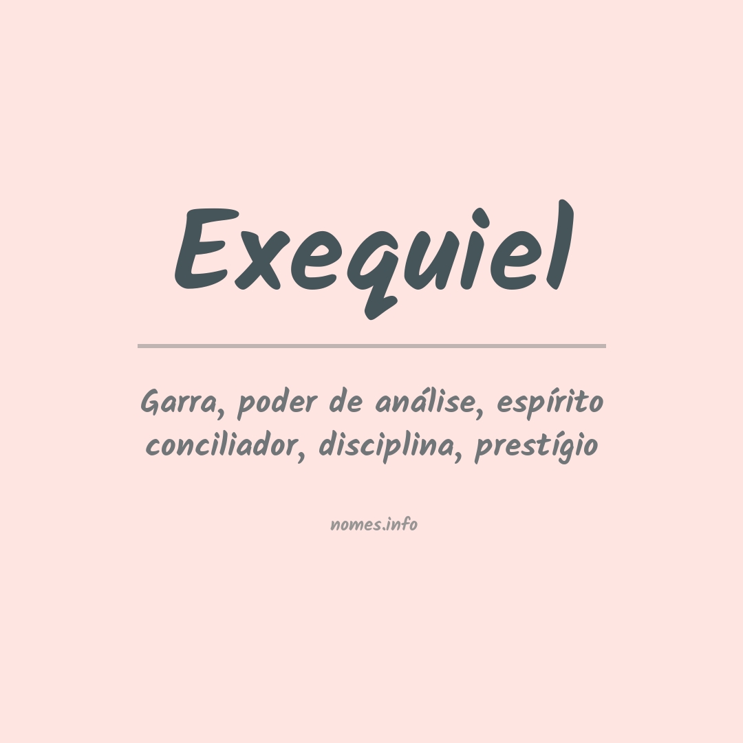 Significado do nome Exequiel Significado do nome Exequiel