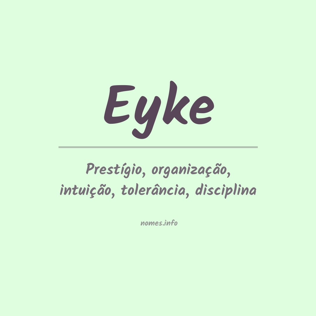 Significado do nome Eyke