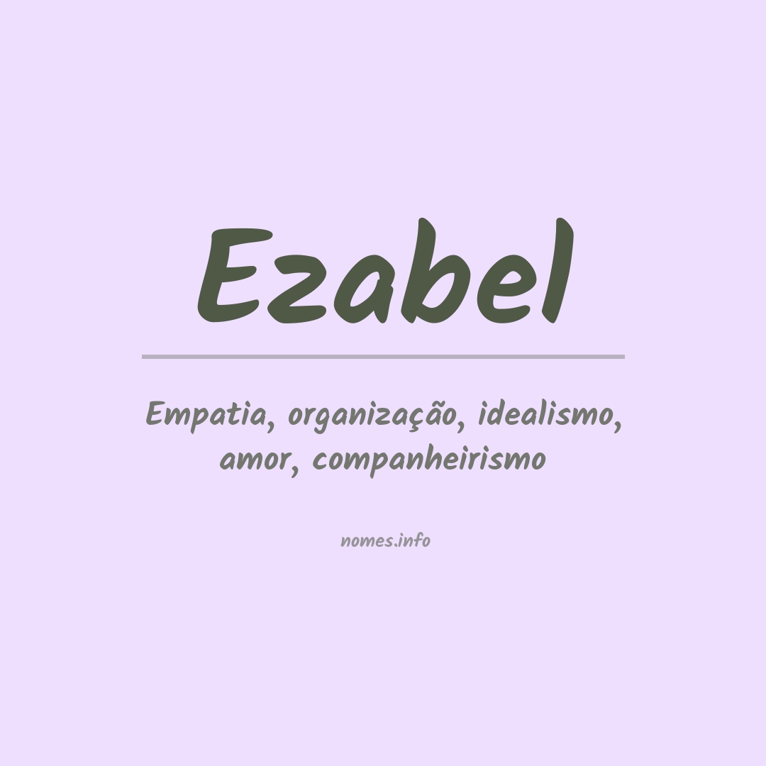 Significado do nome Ezabel