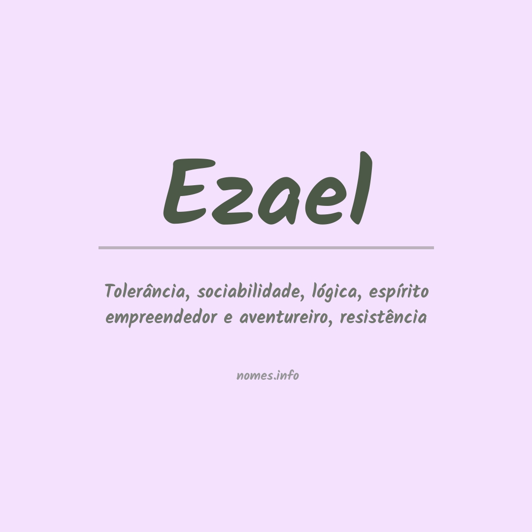 Significado do nome Ezael