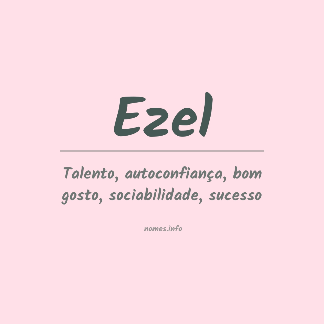 Significado do nome Ezel
