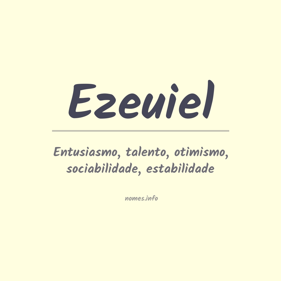 Significado do nome Ezeuiel