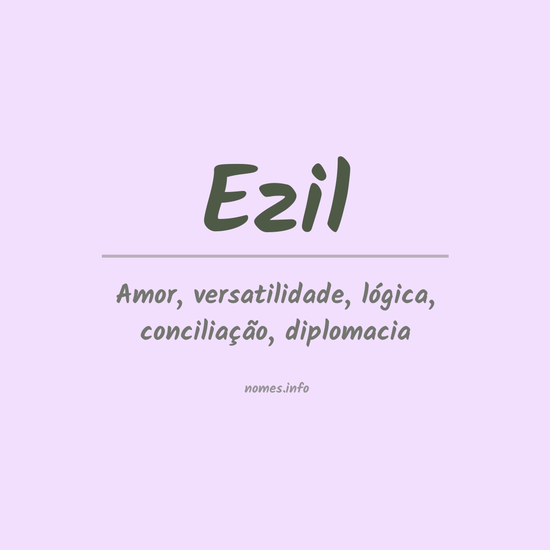 Significado do nome Ezil