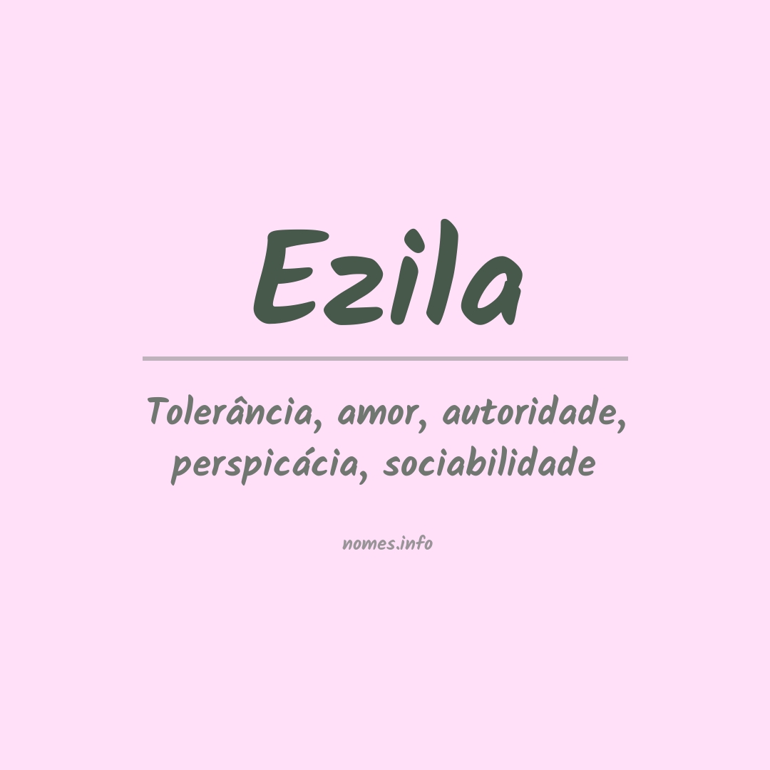 Significado do nome Ezila