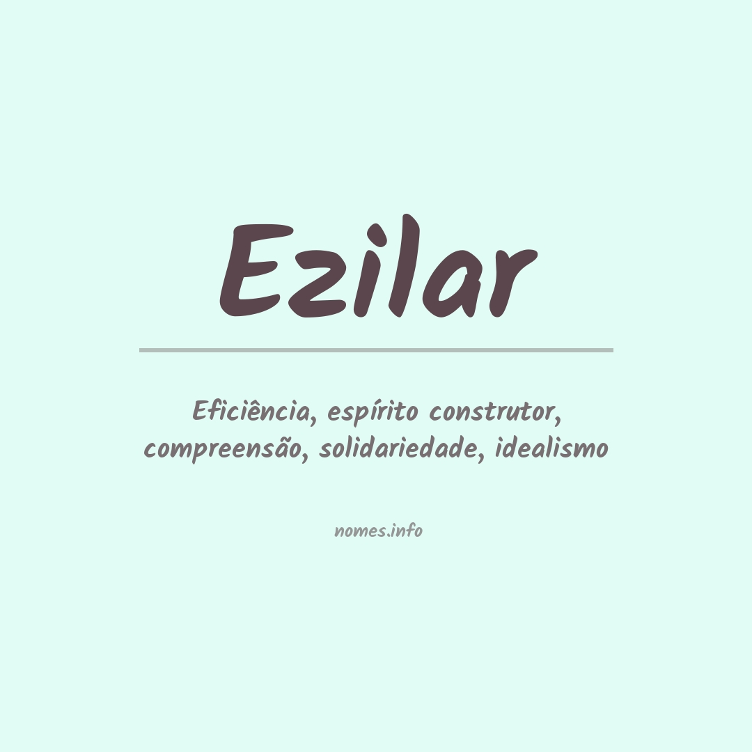 Significado do nome Ezilar