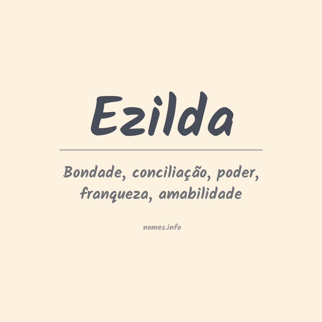 Significado do nome Ezilda
