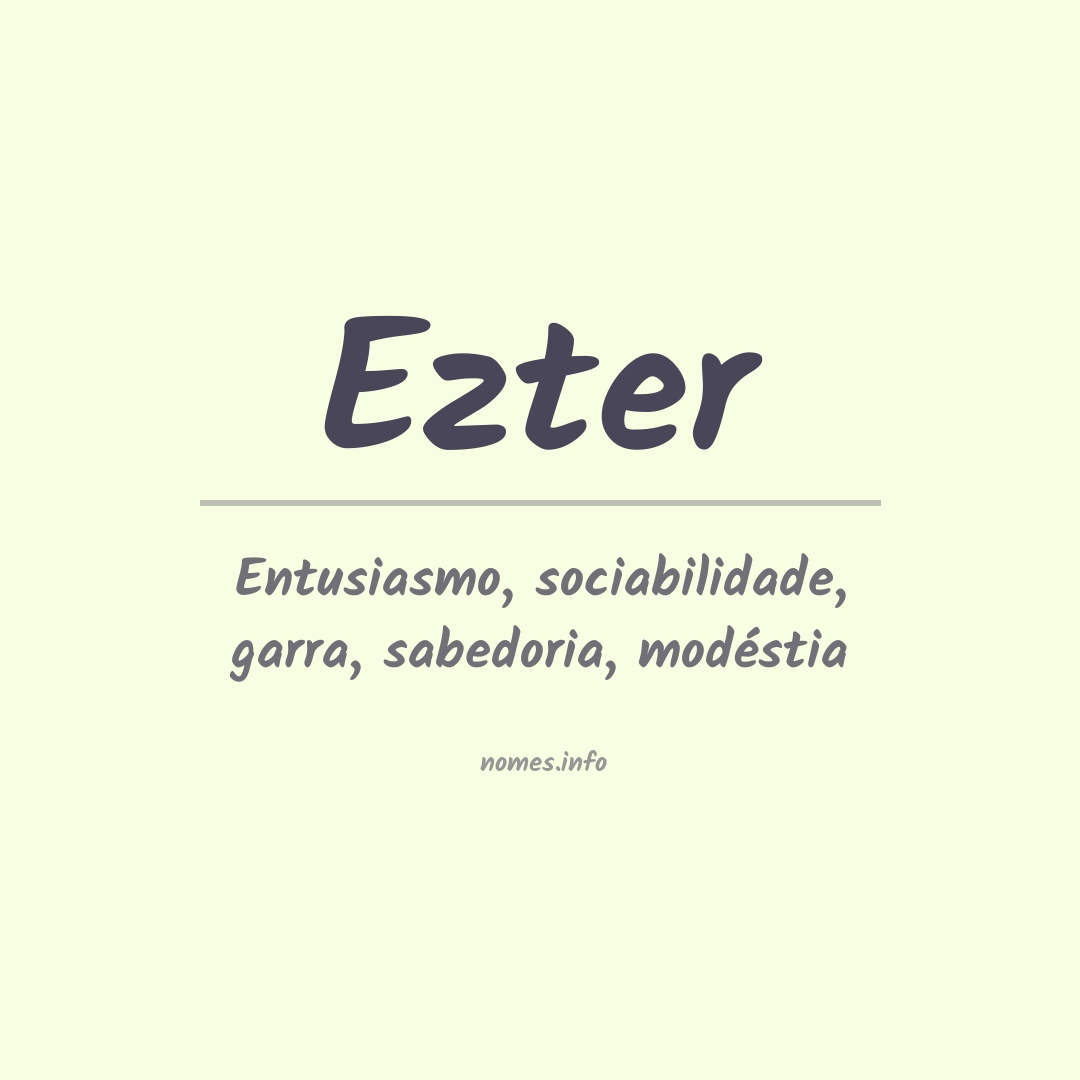 Significado do nome Ezter