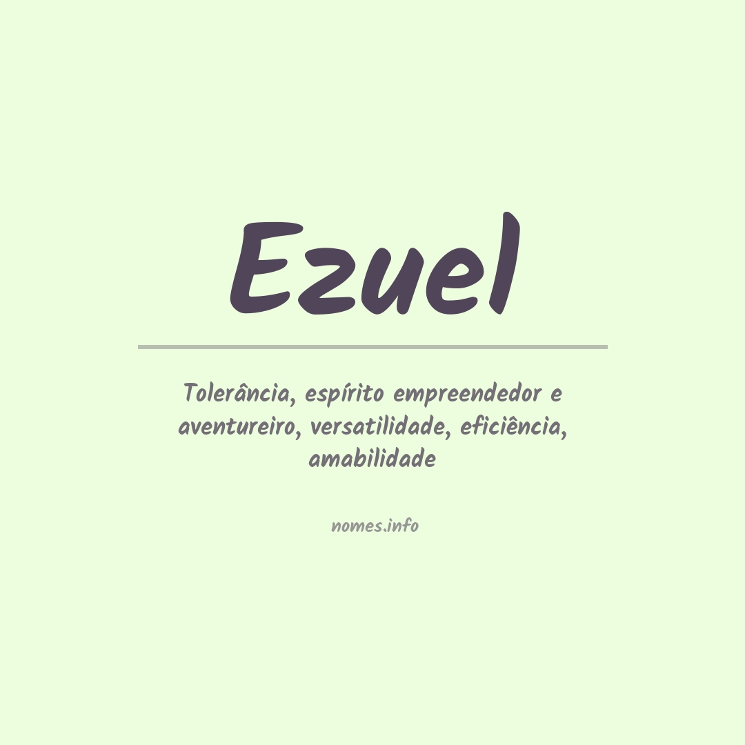 Significado do nome Ezuel
