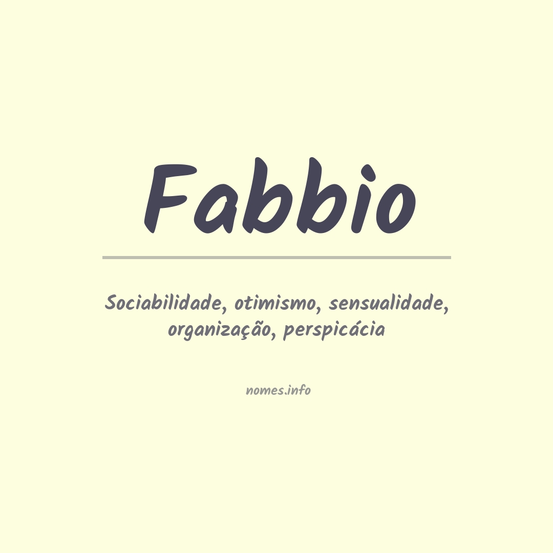 Significado do nome Fabbio