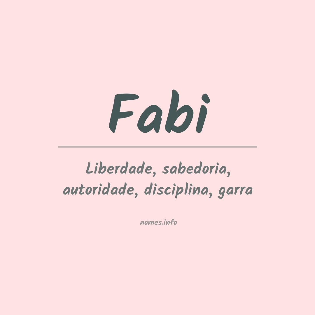 Significado do nome Fabi