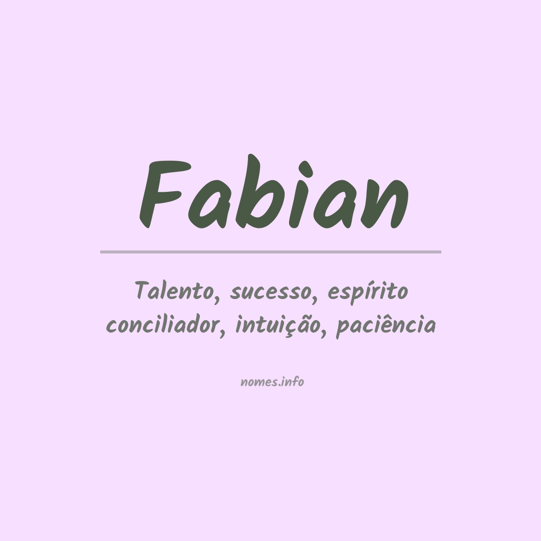 Significado do nome Fabian