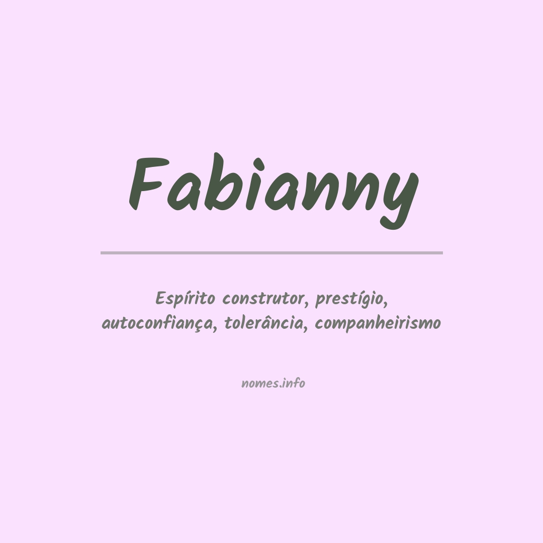 Significado do nome Fabianny