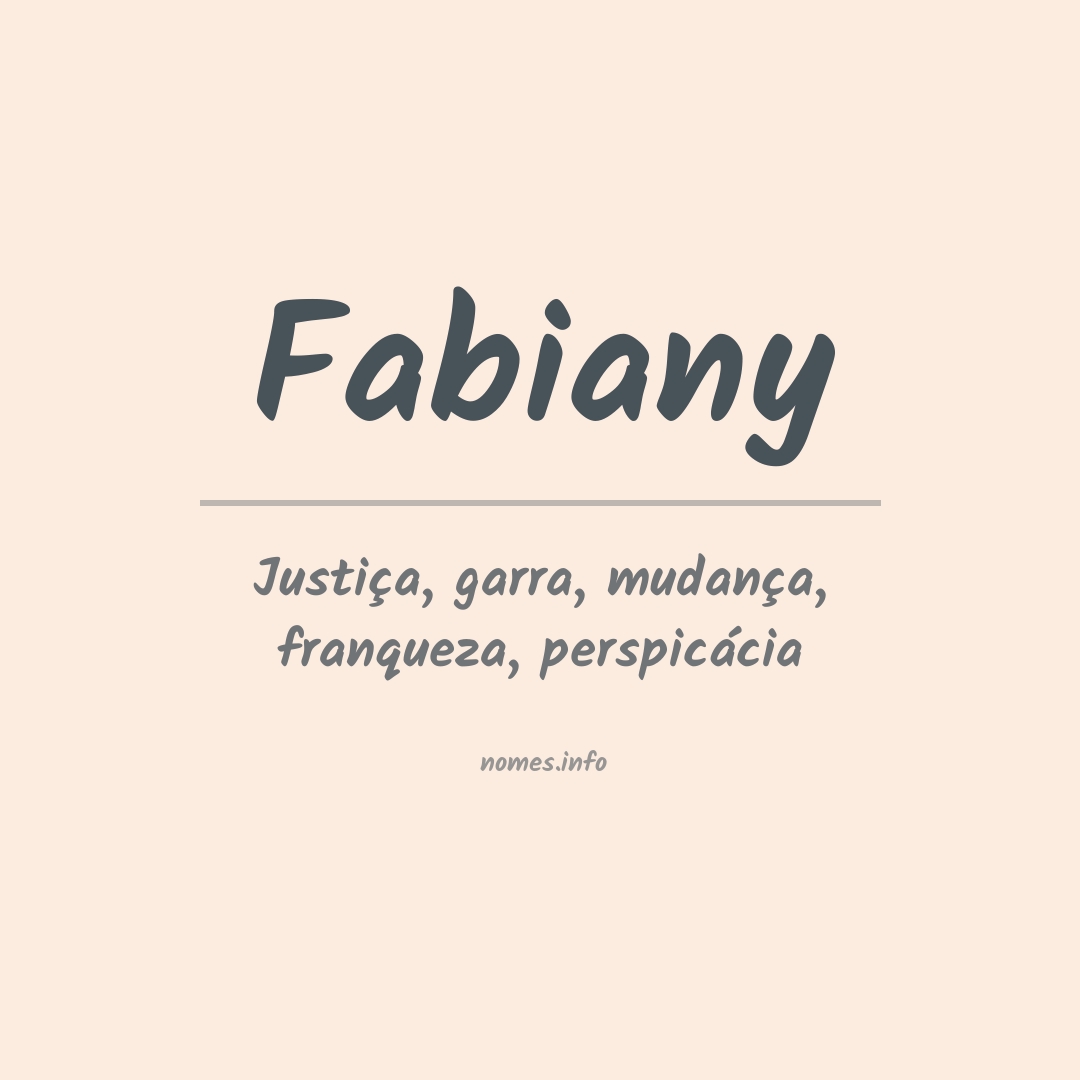 Significado do nome Fabiany