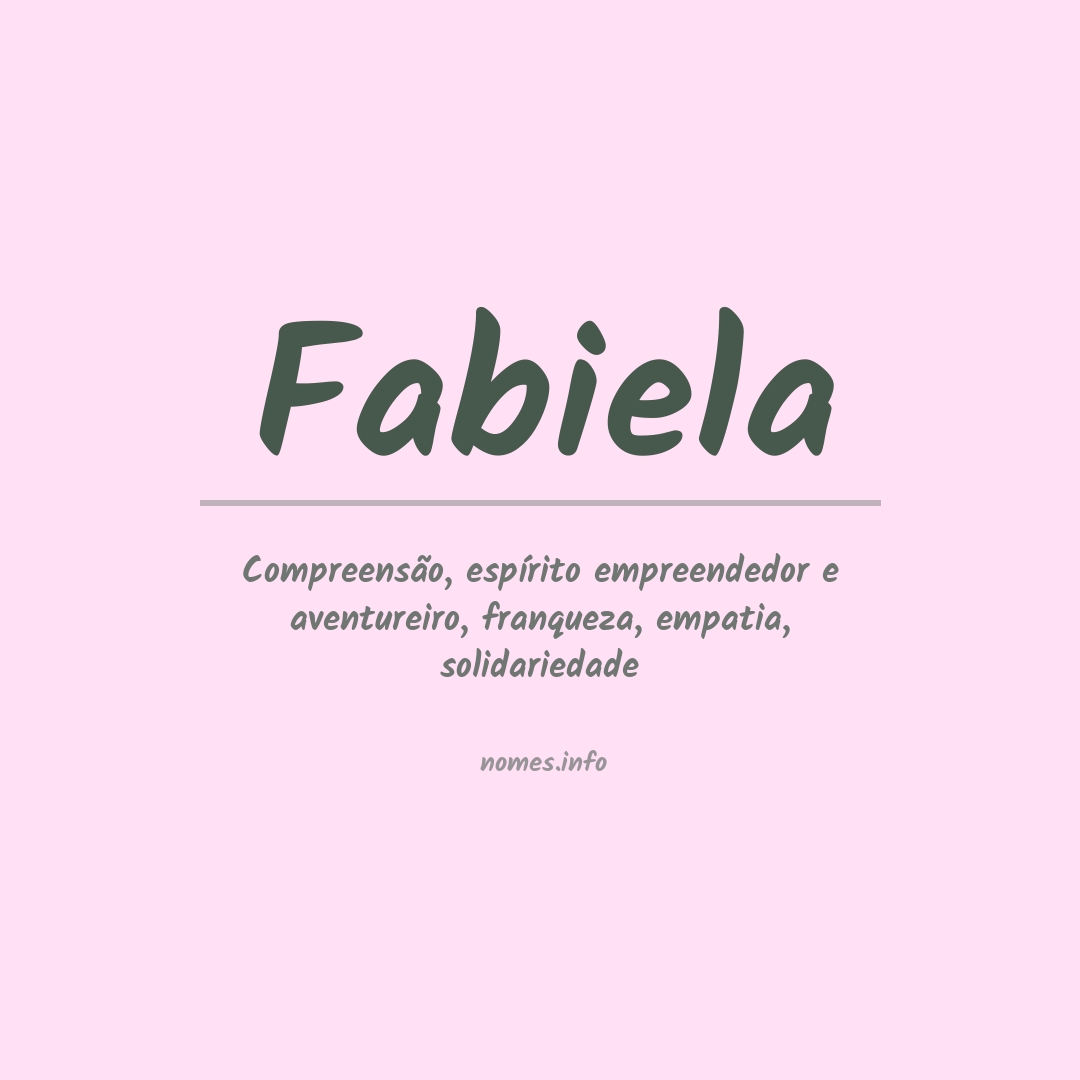 Significado do nome Fabiela