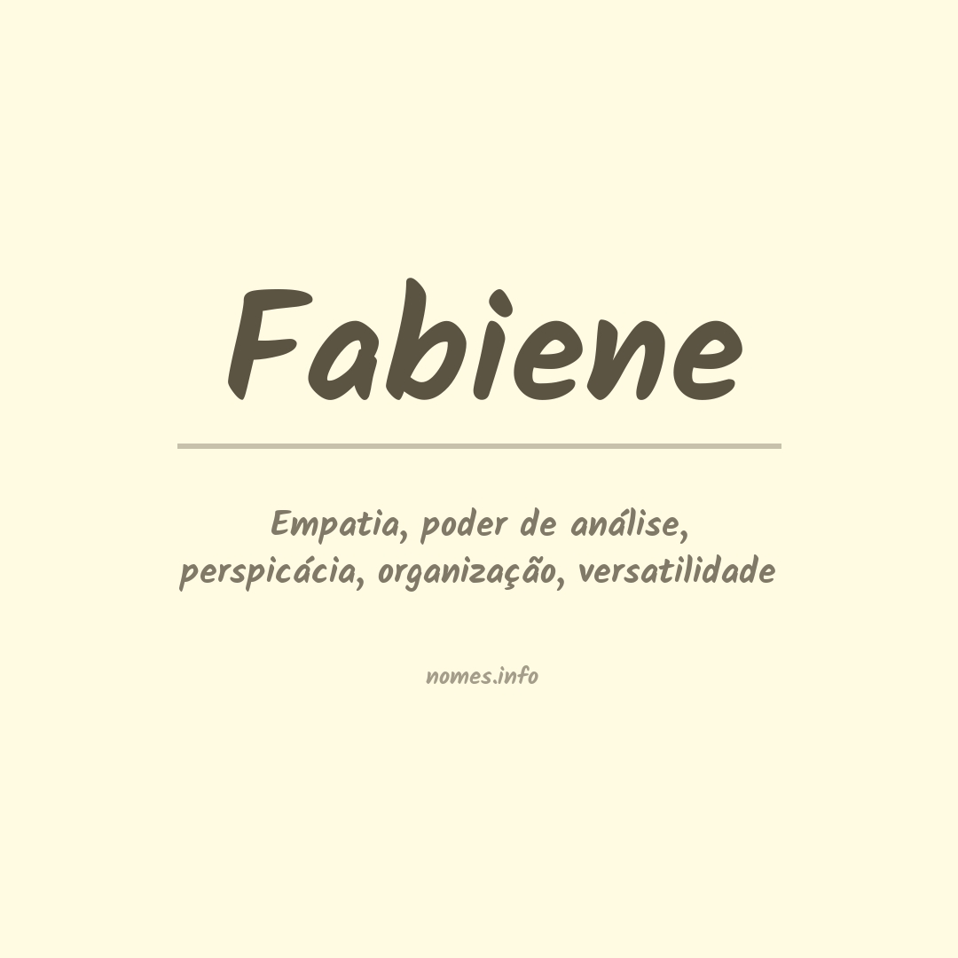 Significado do nome Fabiene