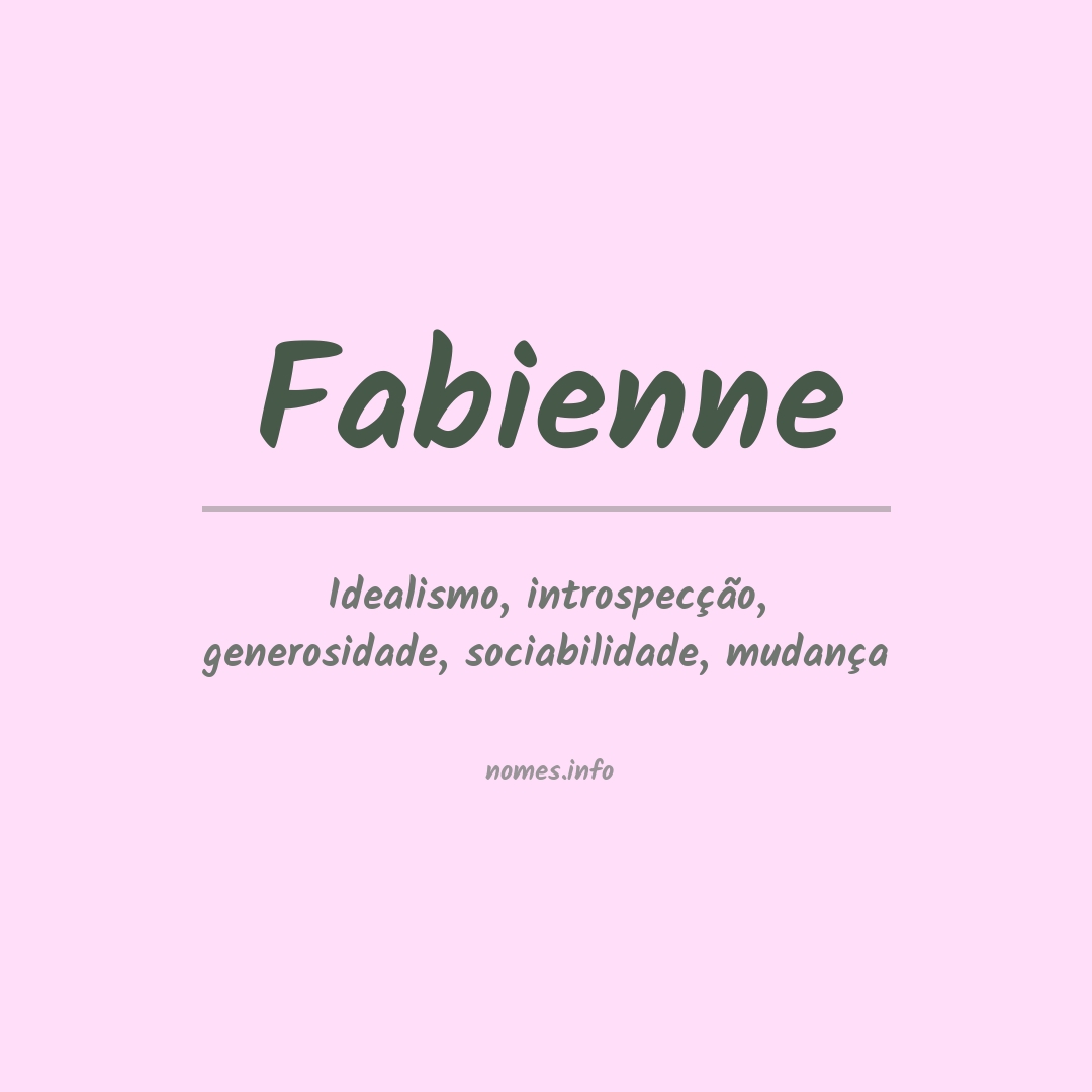 Significado do nome Fabienne