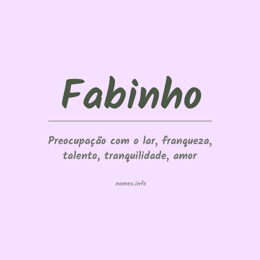 Significado do nome Fabinho