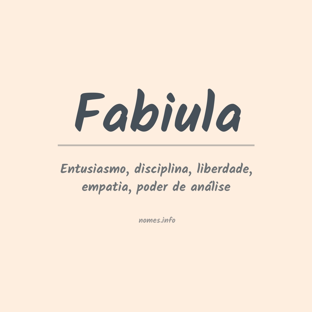 Significado do nome Fabiula