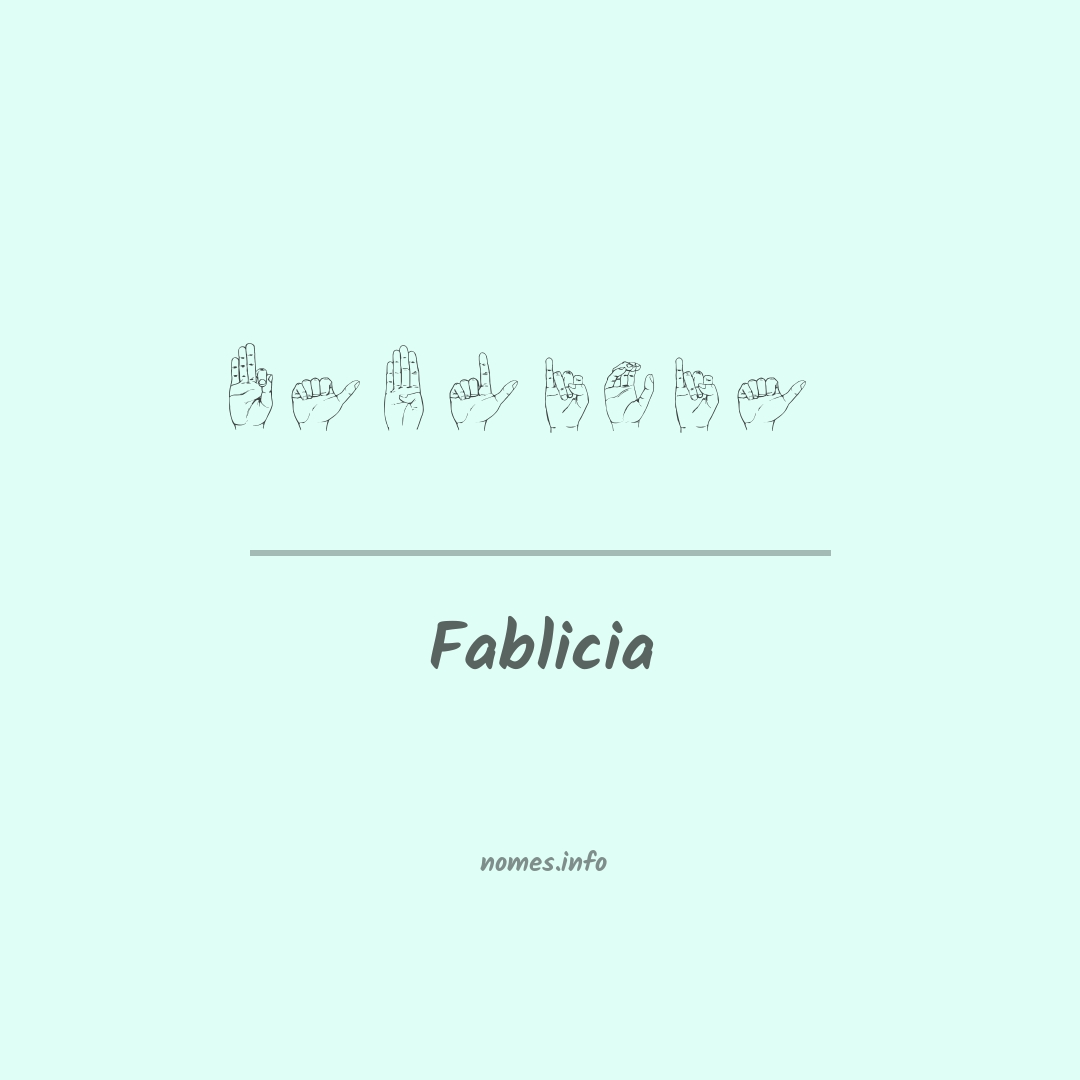 Fablicia em Libras
