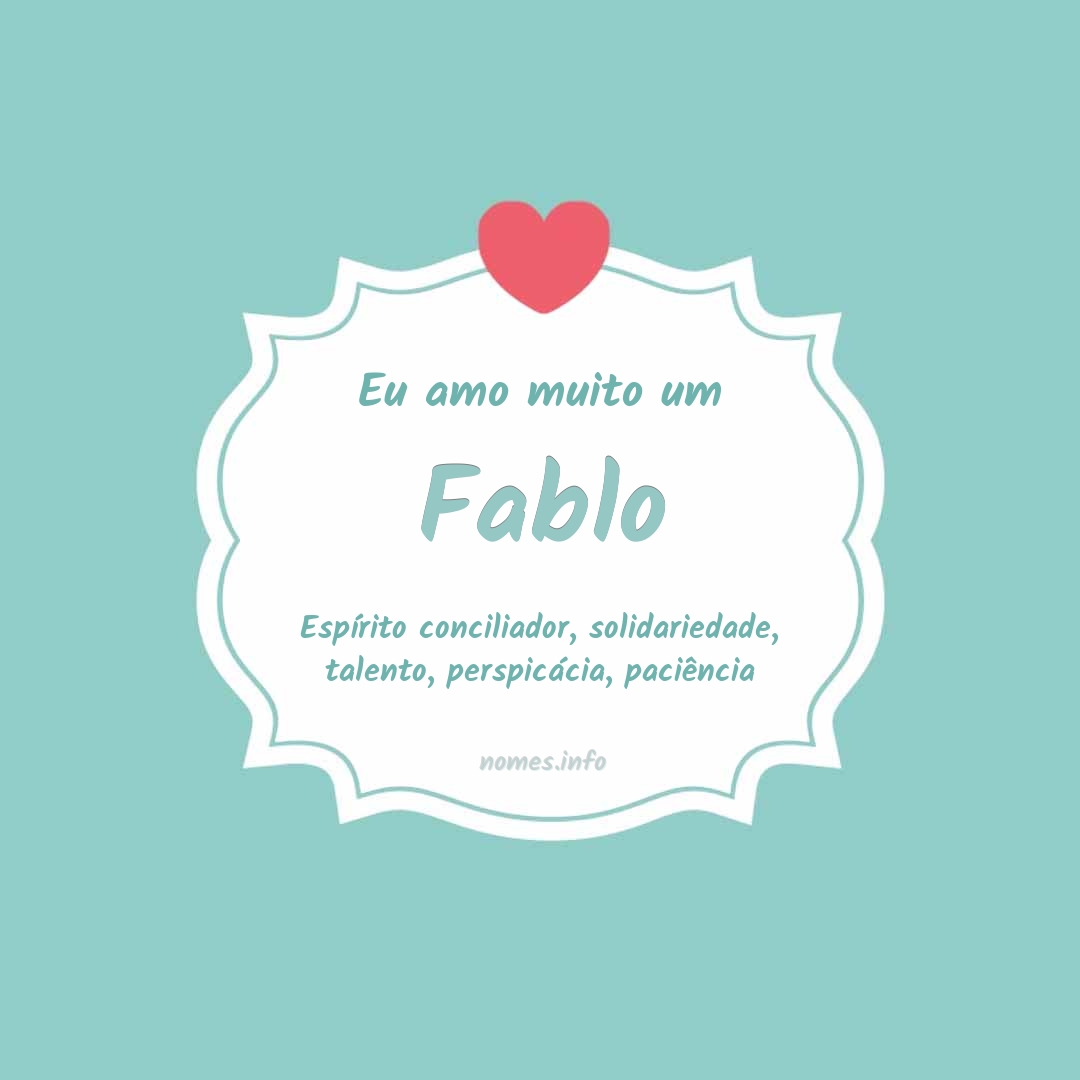 Eu amo muito Fablo