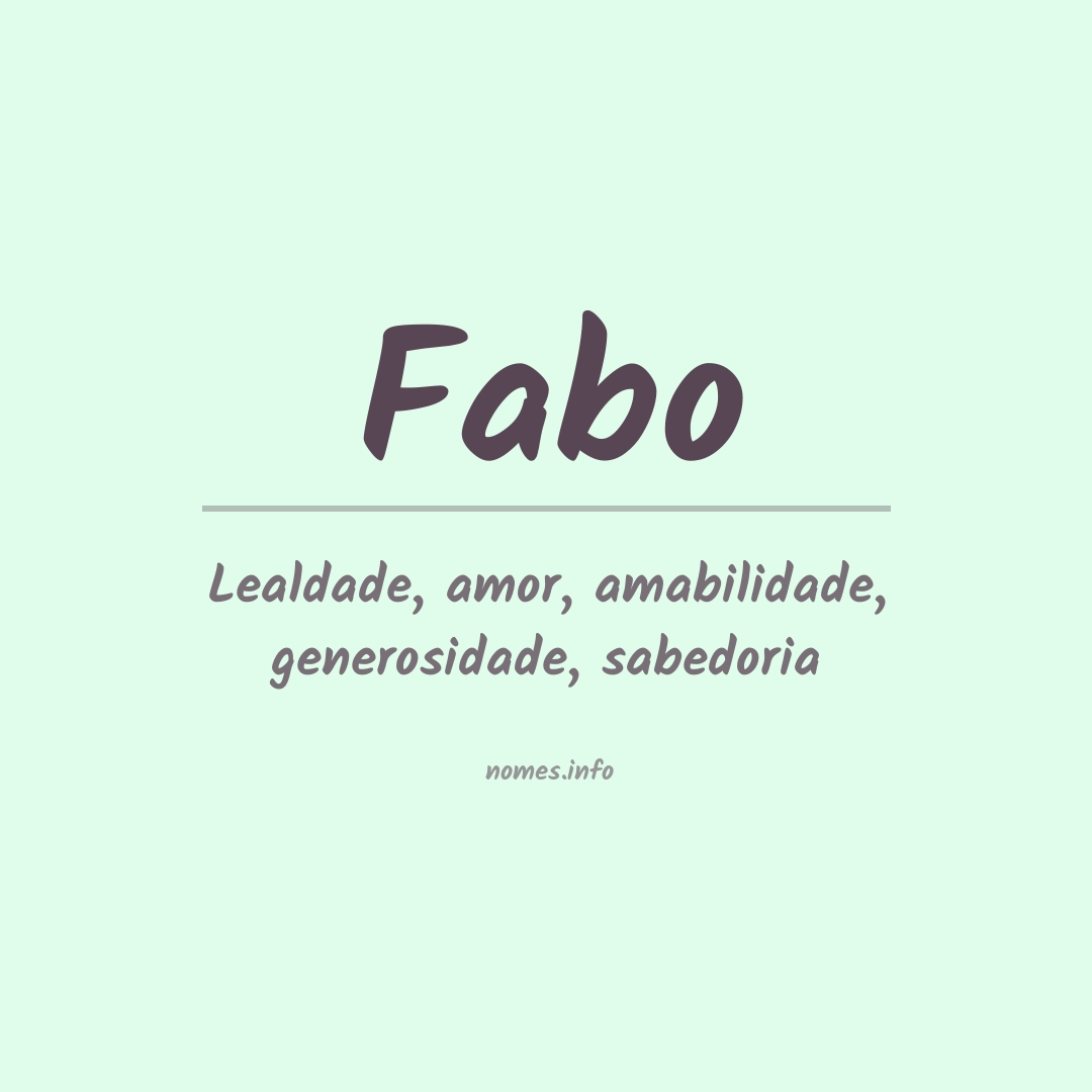Significado do nome Fabo