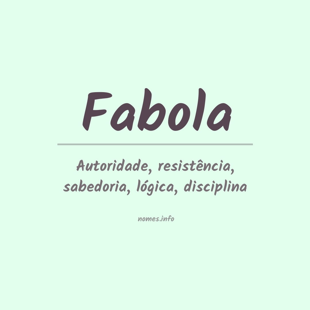 Significado do nome Fabola