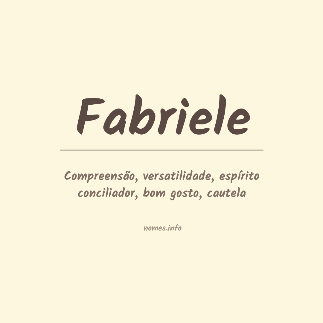 Significado do nome Fabriele