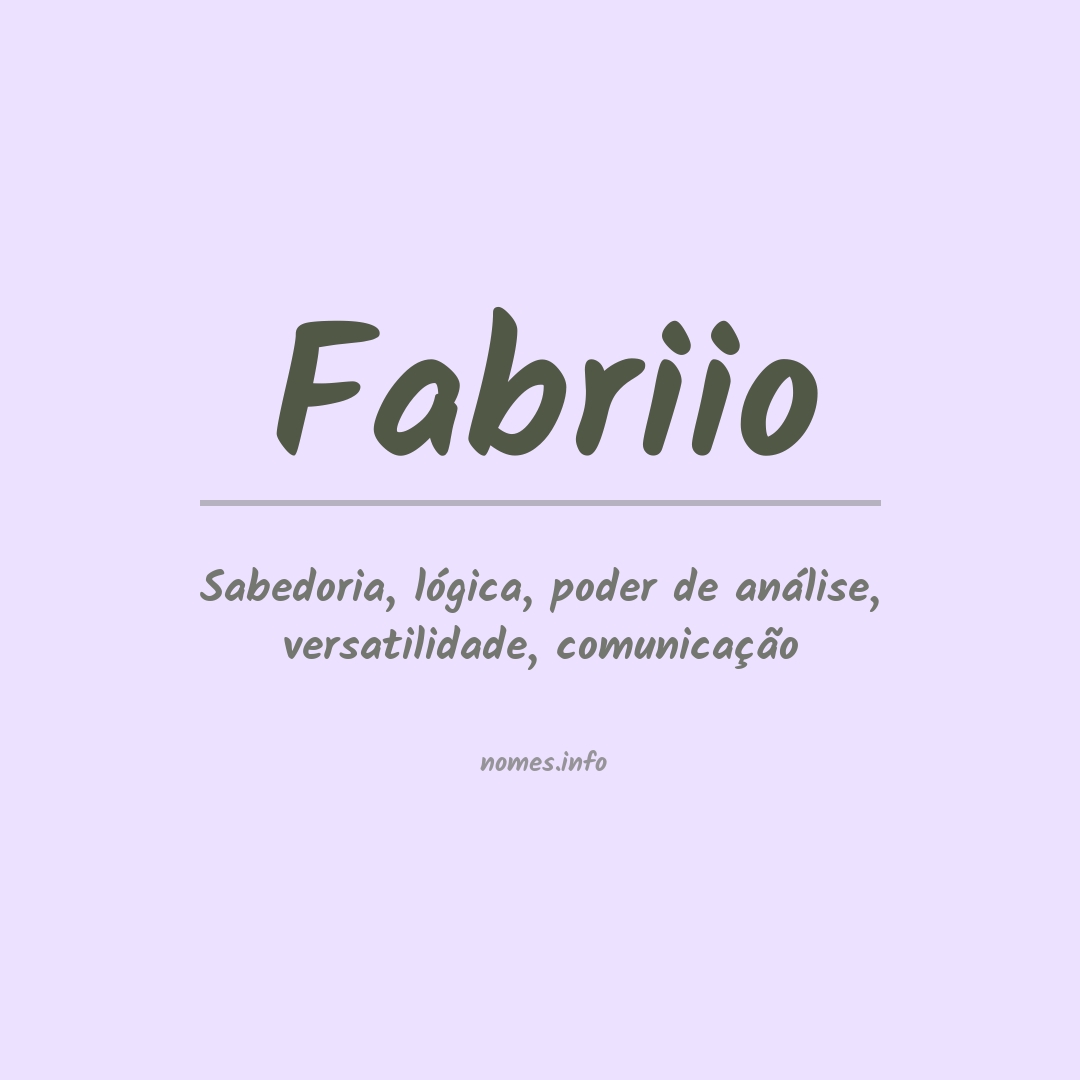 Significado do nome Fabriio