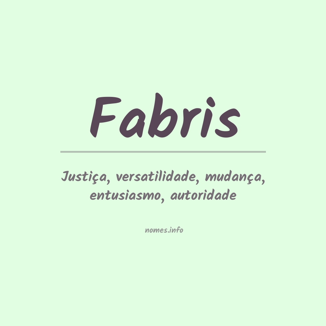 Significado do nome Fabris