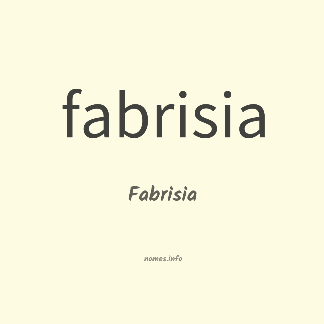 Fabrisia em chinês