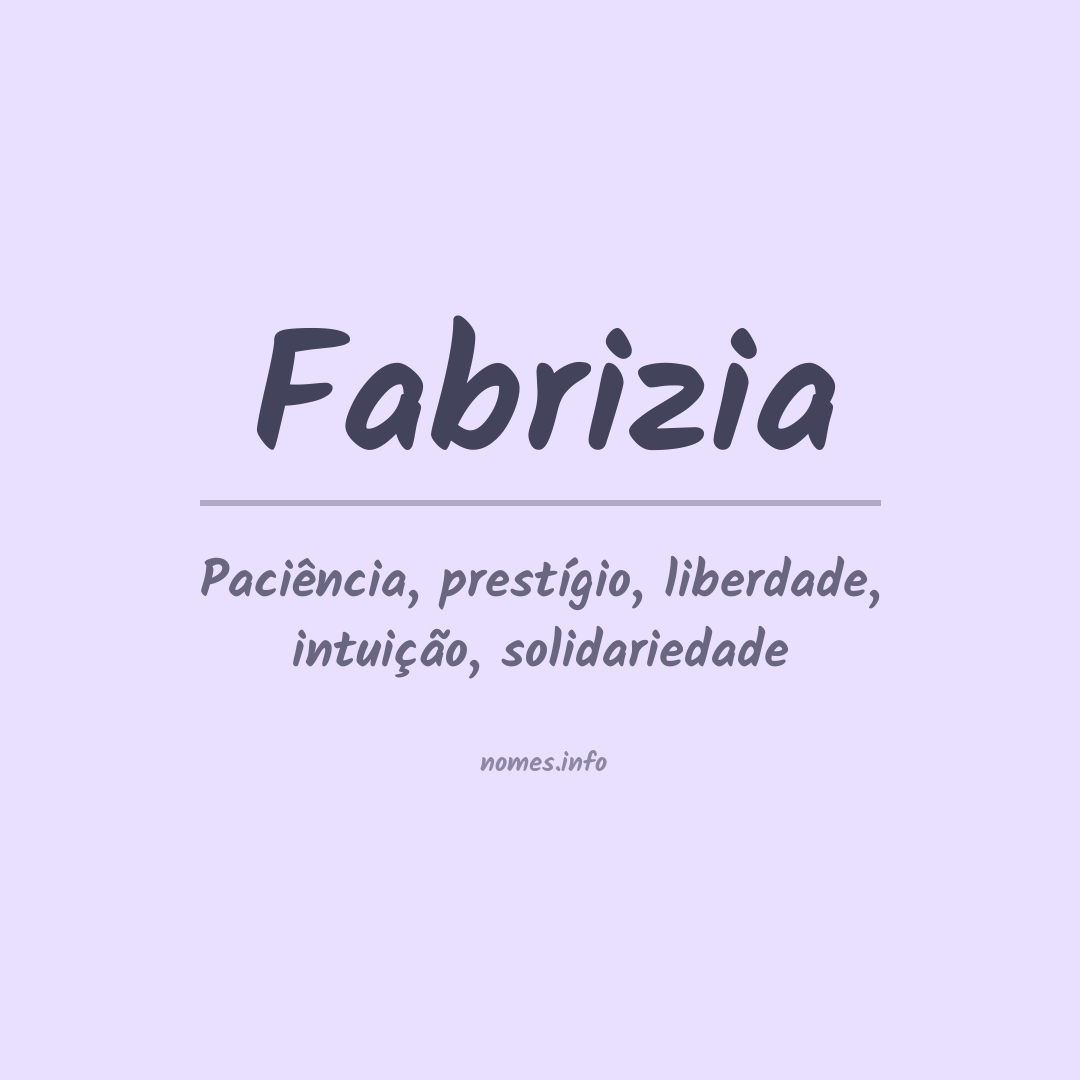 Significado do nome Fabrizia