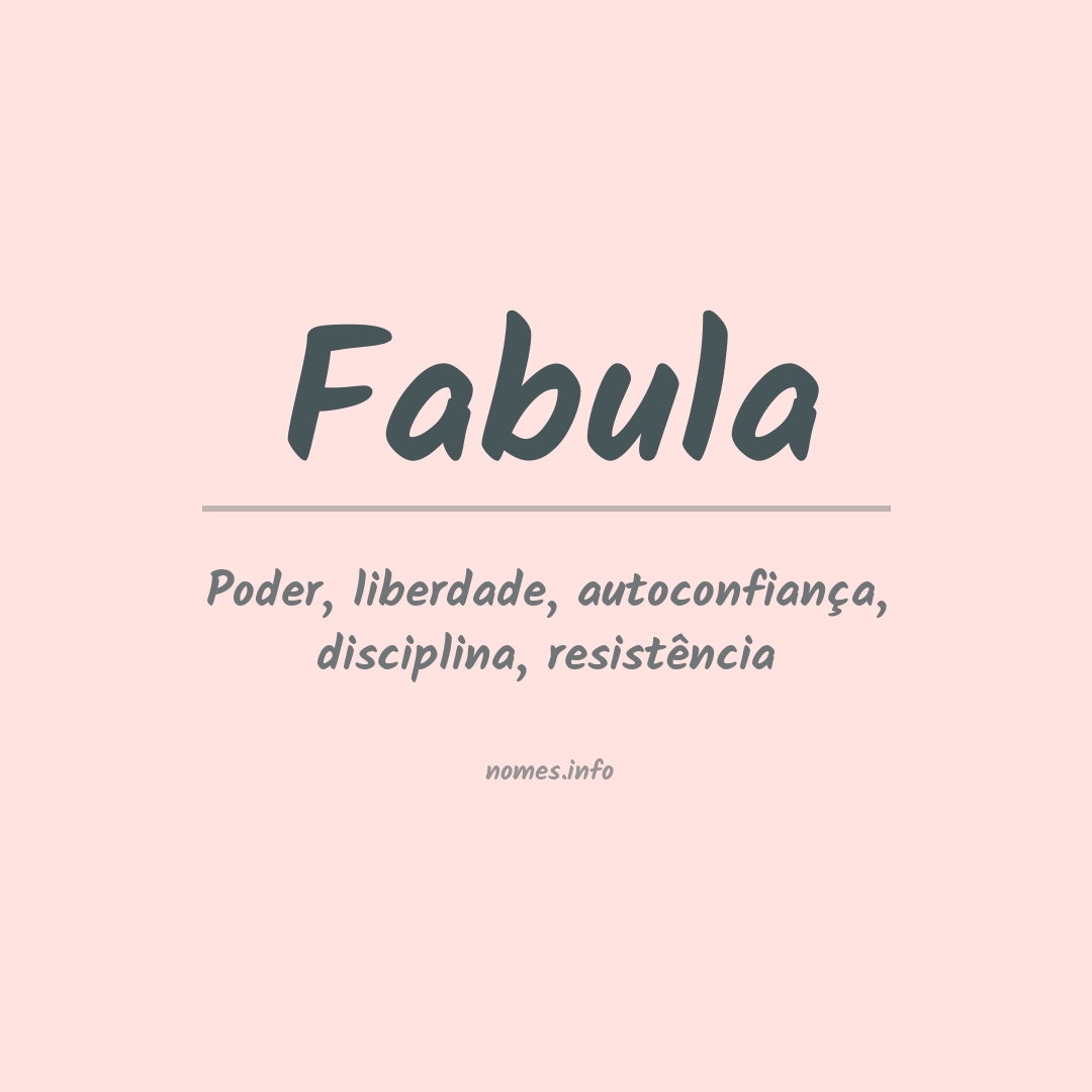 Significado do nome Fabula