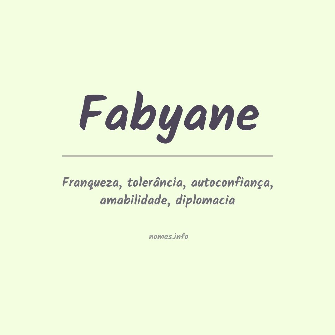 Significado do nome Fabyane