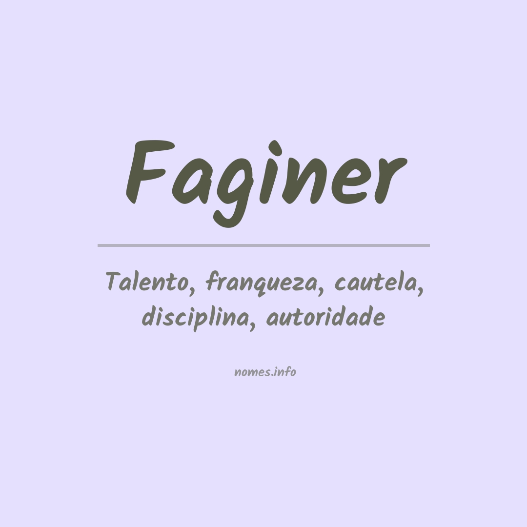 Significado do nome Faginer