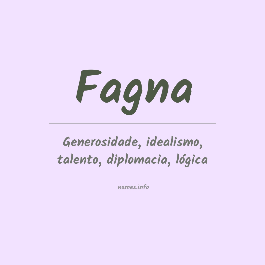 Significado do nome Fagna