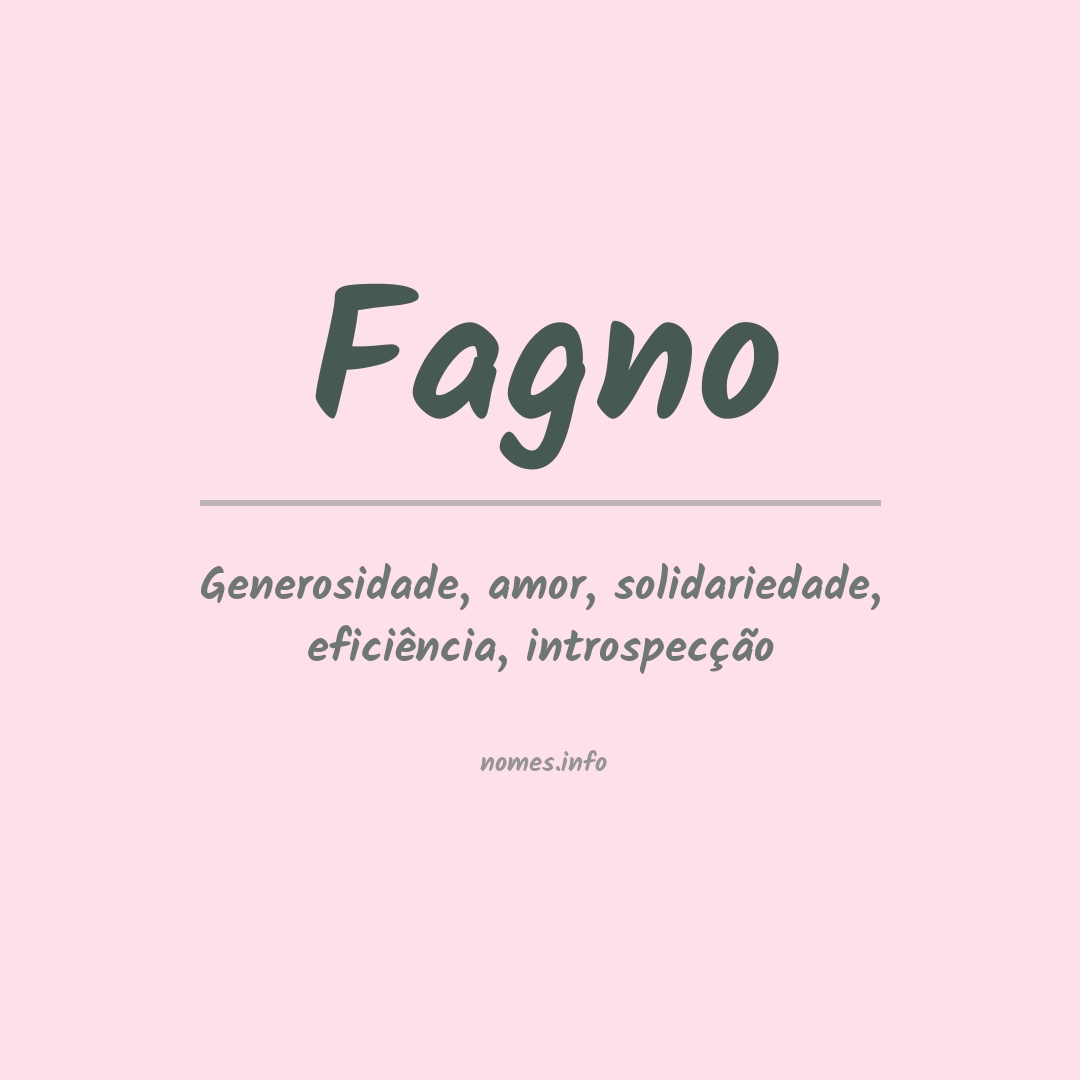 Significado do nome Fagno