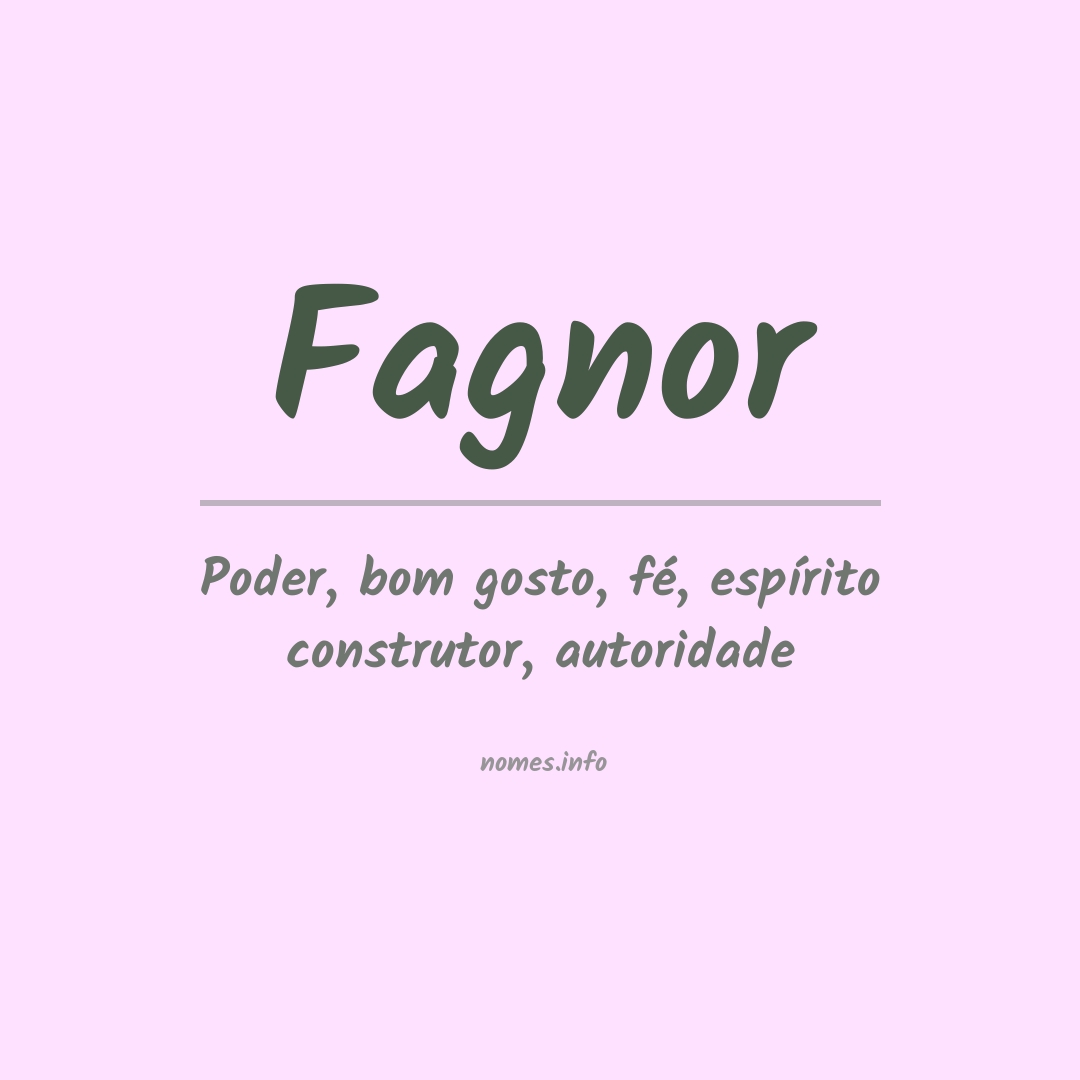 Significado do nome Fagnor