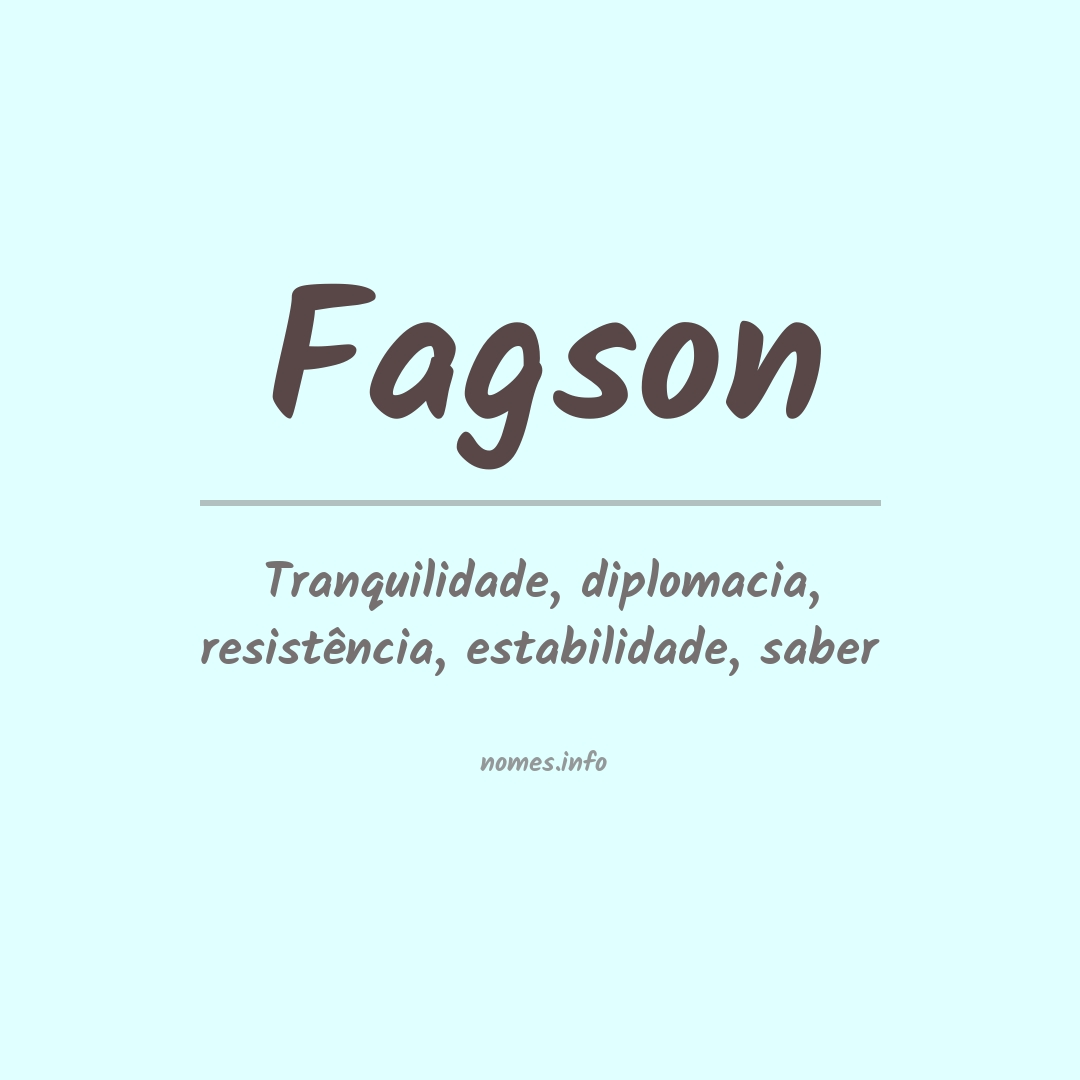 Significado do nome Fagson