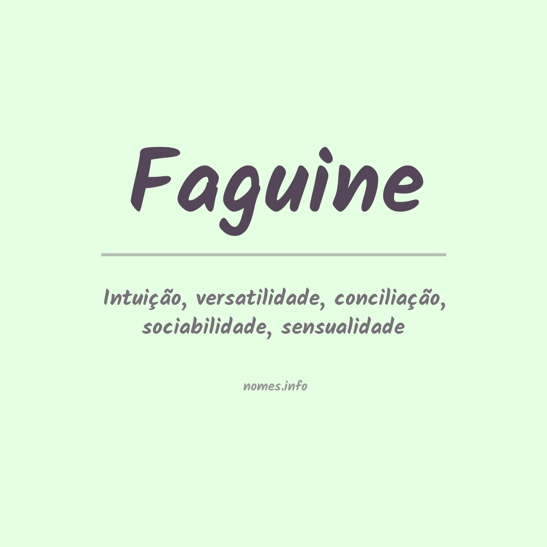 Significado do nome Faguine